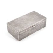 A LARGE CHINESE SILVER CIGAR BOX