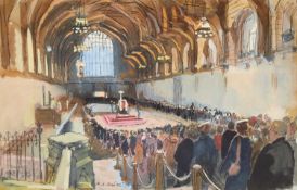 HUBERT ANDREW FREETH (1912-1986) THE LYING-IN-STATE OF SIR WINSTON CHURCHILL
