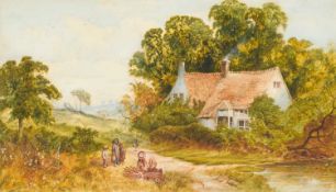 EDWARD LAIT (FL 1865-1869) A PAIR OF LANDSCAPE VIEWS, ONE TITLED 