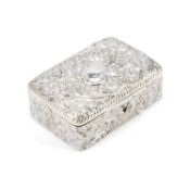 A VICTORIAN SILVER JEWELLERY BOX