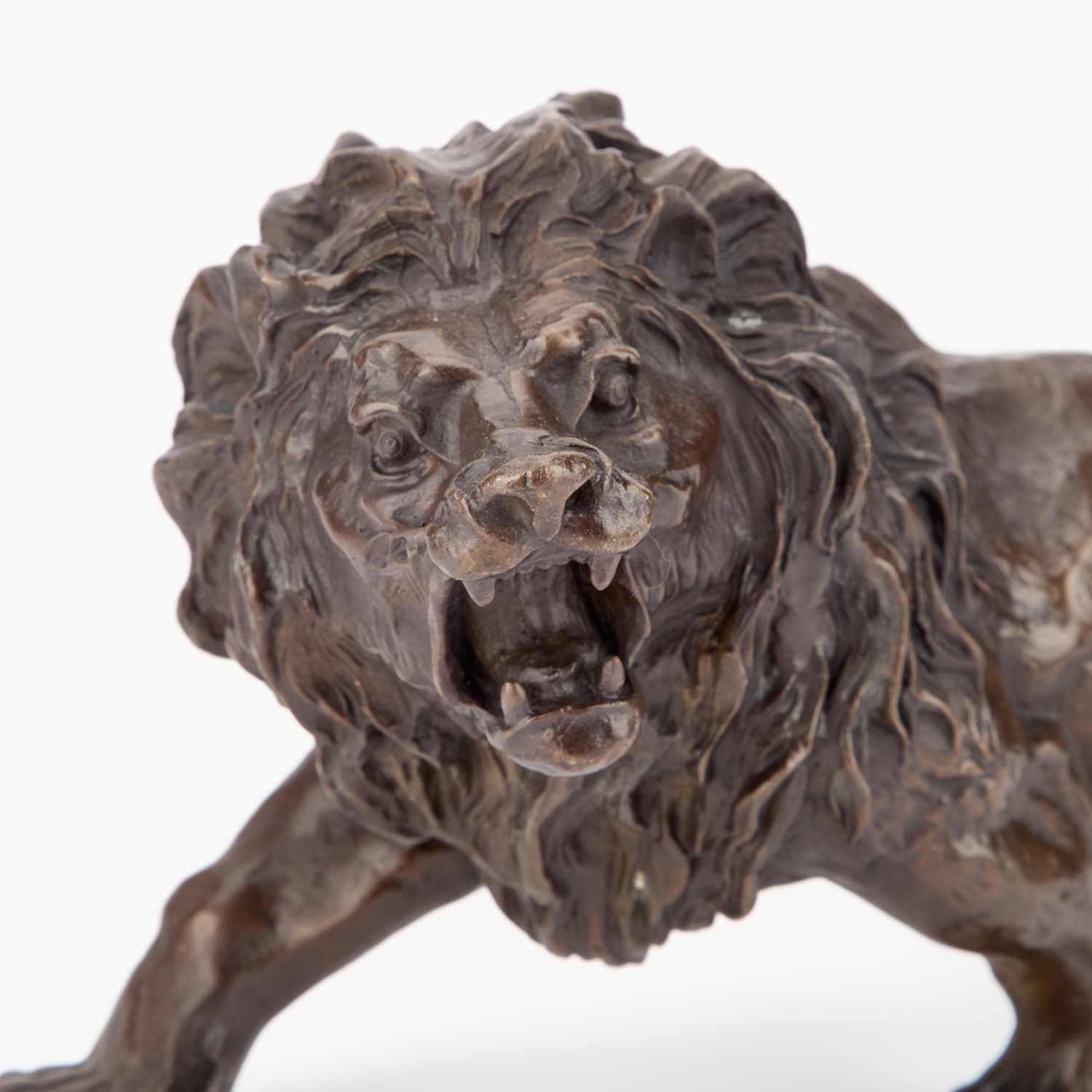 A BRONZE OF A LION - Image 3 of 3