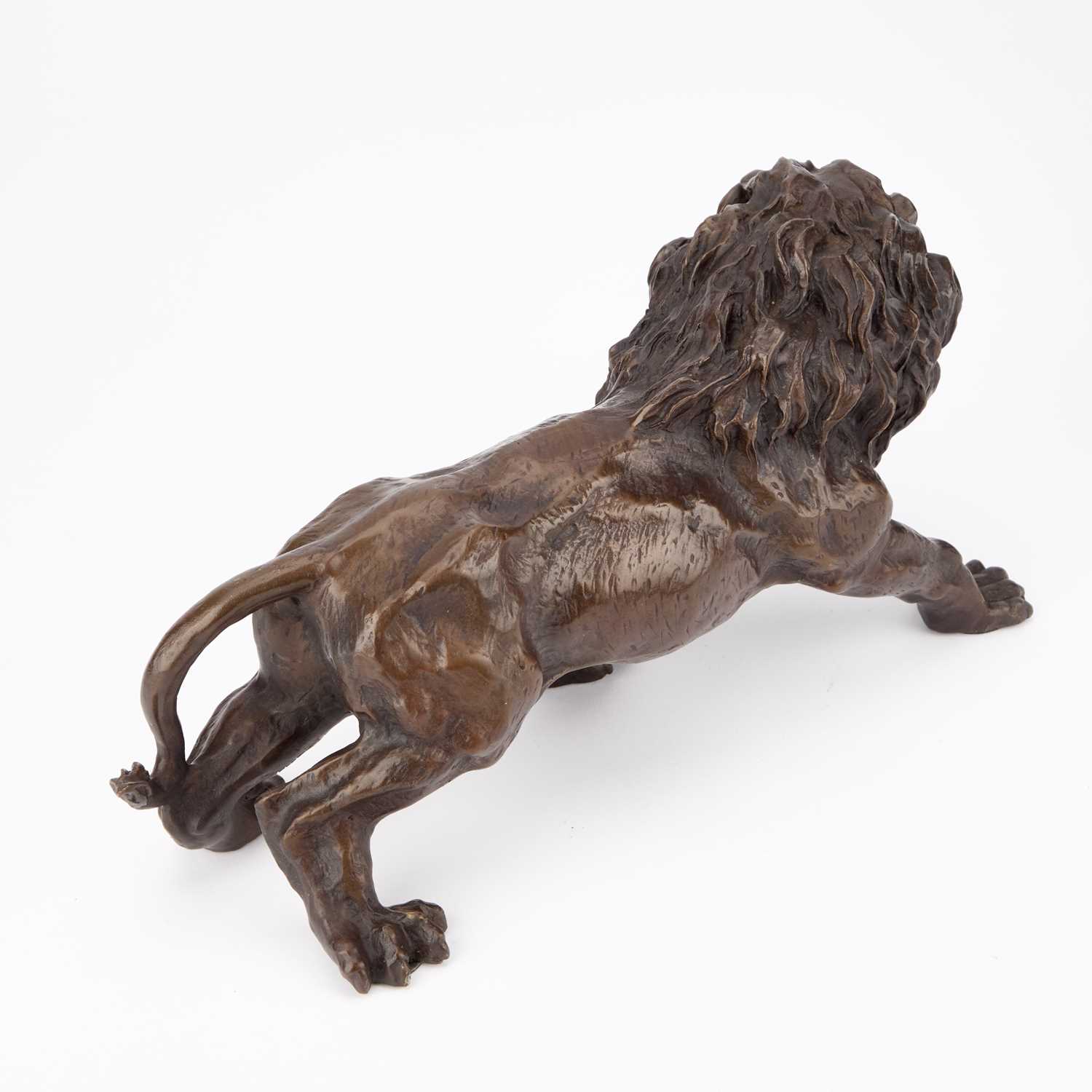 A BRONZE OF A LION - Image 2 of 3