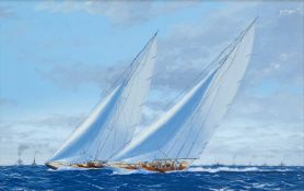 JAMES MILLER (BORN 1962) ENDEAVOUR AND RAINBOW, AMERICA'S CUP 1934