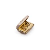 A SMALL GEORGE III SILVER NOVELTY VINAIGRETTE