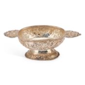 AN 18TH CENTURY DUTCH SILVER BRANDY BOWL