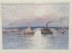WILLIAM E. HARRIS (FL 1883-1891) THE SHAH MAKING FOR LAMBETH PIER