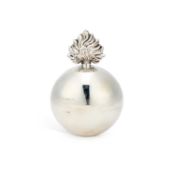 A GEORGE V SILVER 'GRENADE' TABLE LIGHTER