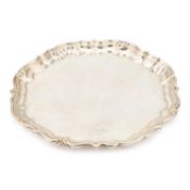 A MID-18TH CENTURY GERMAN SILVER SALVER