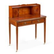 A GEORGIAN STYLE YEW WOOD LADY'S DESK