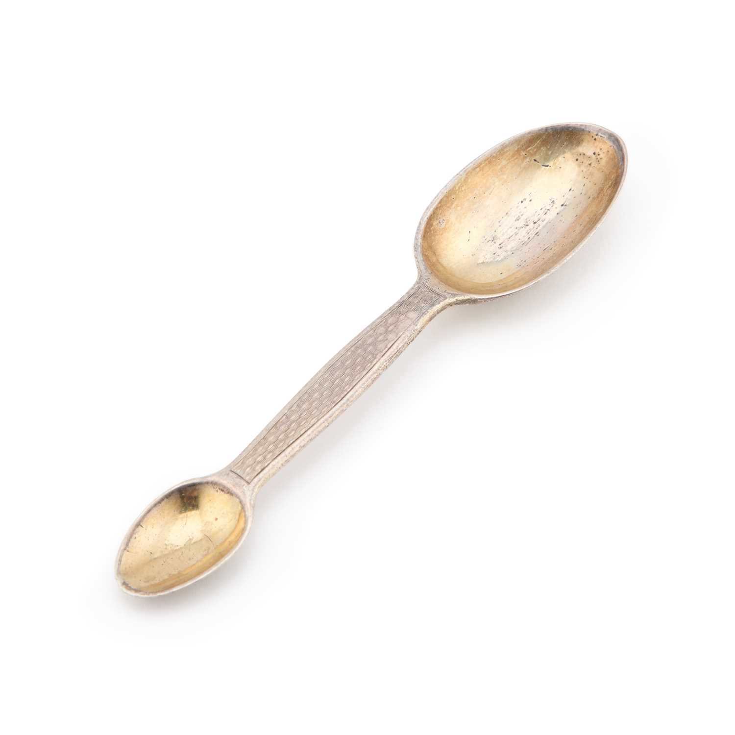 A GEORGE V SILVER-GILT MEDICINE SPOON