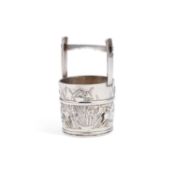 A JAPANESE SILVER SUGAR BUCKET