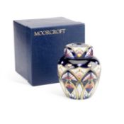 A MOORCROFT 'INULA' PATTERN POTTERY GINGER JAR AND COVER