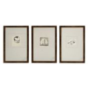CYRUS 'CY' YOUNG (CHINESE-AMERICAN 1897-1964) THREE PORTRAIT STUDIES OF JIMMY DURANTE, EDWARD G ROBI