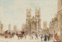 W DUNCAN (19TH/ 20TH CENTURY) VIEW OF WESTMINSTER ABBEY, LONDON