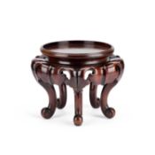 A LARGE CHINESE HARDWOOD VASE STAND, QING DYNASTY, 19TH CENTURY