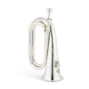 REGIMENTAL INTEREST: AN ELIZABETH II SILVER BUGLE