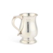 AN ELIZABETH II SILVER MUG