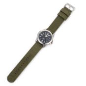 A GENTS STEEL SEIKO SOLAR STRAP WATCH