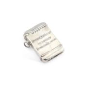 A GEORGE V SILVER ADVERTISING VESTA CASE