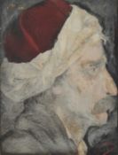 EARLY 20TH CENTURY GREEK SCHOOL PORTRAIT OF A MAN IN A TURBAN