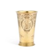 A LARGE SWEDISH SILVER-GILT BEAKER