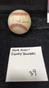 Hank Aaron signed baseball