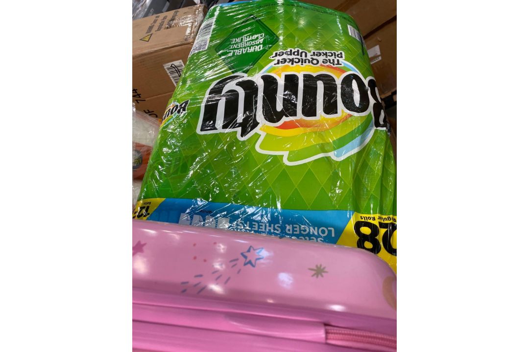 big box store in box: bounter, Coffee creamer, Dog treats, suitcase, towels, Cups, plates, wagon, an - Image 5 of 8