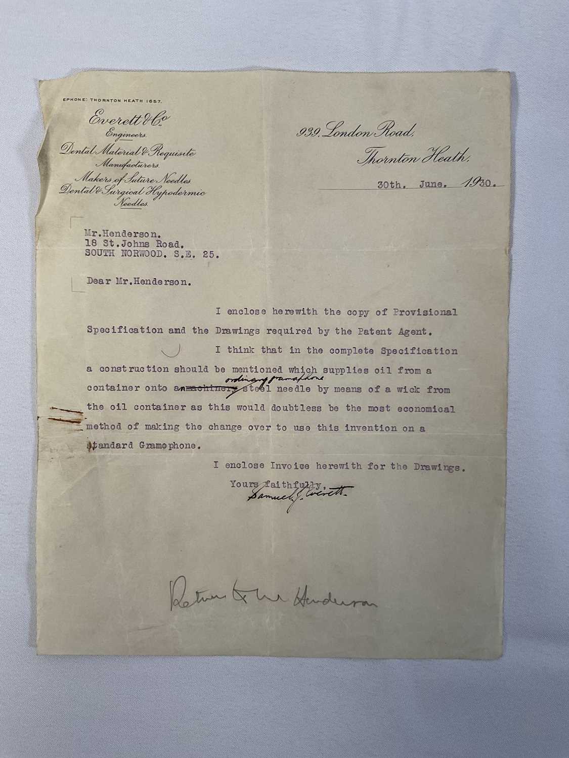 A collection of patents and related documents about the invention of improved sound recording - Image 12 of 12