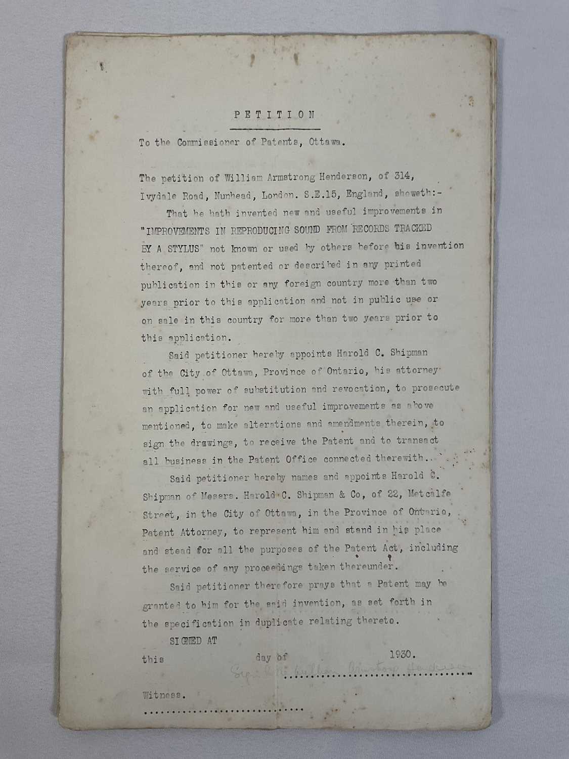 A collection of patents and related documents about the invention of improved sound recording - Image 8 of 12