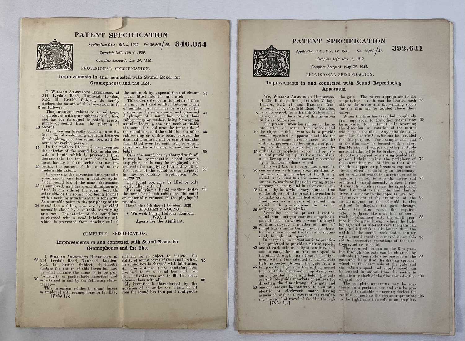 A collection of patents and related documents about the invention of improved sound recording - Image 3 of 12