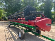 Case IH 3050 25 Header w/Unverferth HT30 Header Trailer