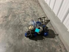 Stainless Steel miscellaneous pipes, fittings, dollys, set of pallet forks for hemp oil