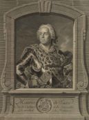 WILLE (*1715) nach RIGAUD (*1659), Moritz von Sachsen,  1745, KSt. Barock
