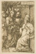 HOPFER (17.Jhd) nach DÜRER (*1471), Christus vor Kaiphas, Rad. Renaissance