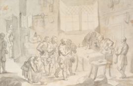 D. TENIERS (1582-1649) Umkreis, Bittsteller, Kreide Barock Genre 1600-1649