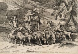 MACÉ (*1631) nach CASTIGLIONE (*1609), Jakob kehrt aus Mesopotamien zurück, Rad.