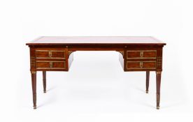 Mahogany and gilt bronze center desk France, Luigi XVI