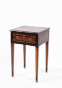 Various woods veneered and inlaid center table Piedmont, 1780