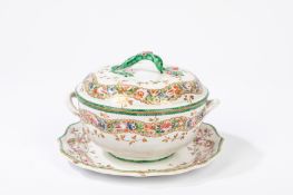 Polychrome majolica soup cup with saucer. Pasquale Rubati manufacture Milan, circa 1780/1790