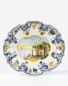 Polychrome majolica serving dish Antonibon manufacture, Nove, circa 1770