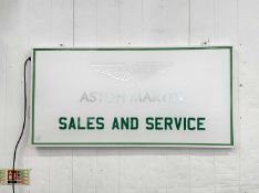 Illuminated Garage Sign - ASTON MARTIN  - NO RESERVE