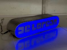 Illuminated Garage Sign - DELOREAN- NO RESERVE