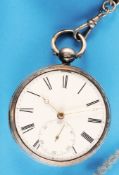 English silver pocket watch with verge escapement, sign. Baxter & Busby, Guildford (Lit.Loomes p. 36