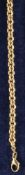 Golden pocket watch chain, 14 ct.