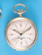 Chronometre Cortebert Anti-Magnetique, Railwayman Nickel pocket watch with center seconds, smooth ca