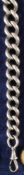 Heavy English silver pocket watch chain,