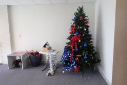 Lot of Christmas Tree, Folding Table, Side Table, etc.