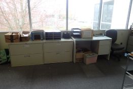Lot of (2) File Cabinets, Desk, Steno Chair, Asst. Office Supplies, etc.