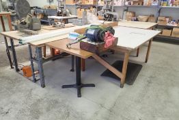 Lot of (2) Thermo-Jaw Heat Sealers, Pack Robot Electric Box Taper, Pump and (4) Asst. Tables.