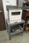 Lot of Lexmark Printer, Paper Shredder, 2-Way Handheld Radios, Label Printer and Stand.